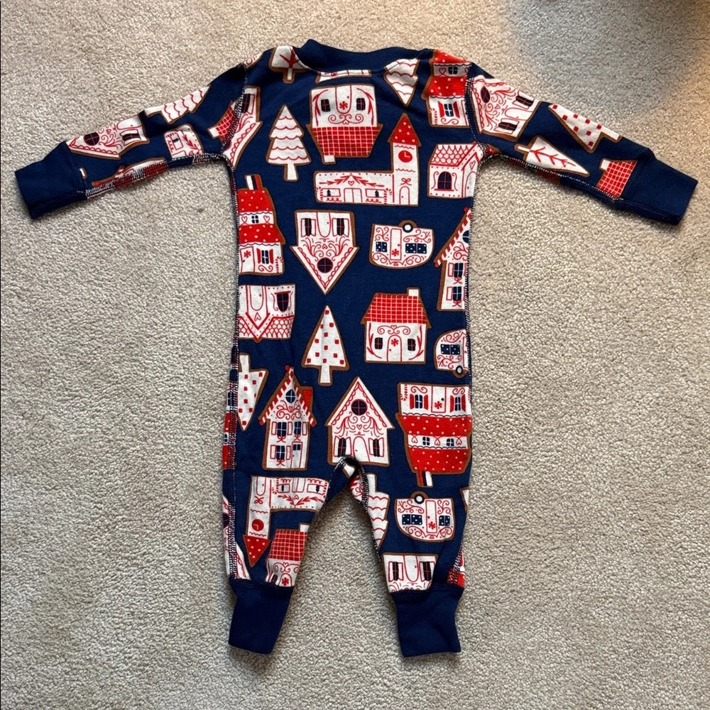 Hanna Andersson holiday gingerbread Zip Sleeper 3-6 months - Picture 3 of 4
